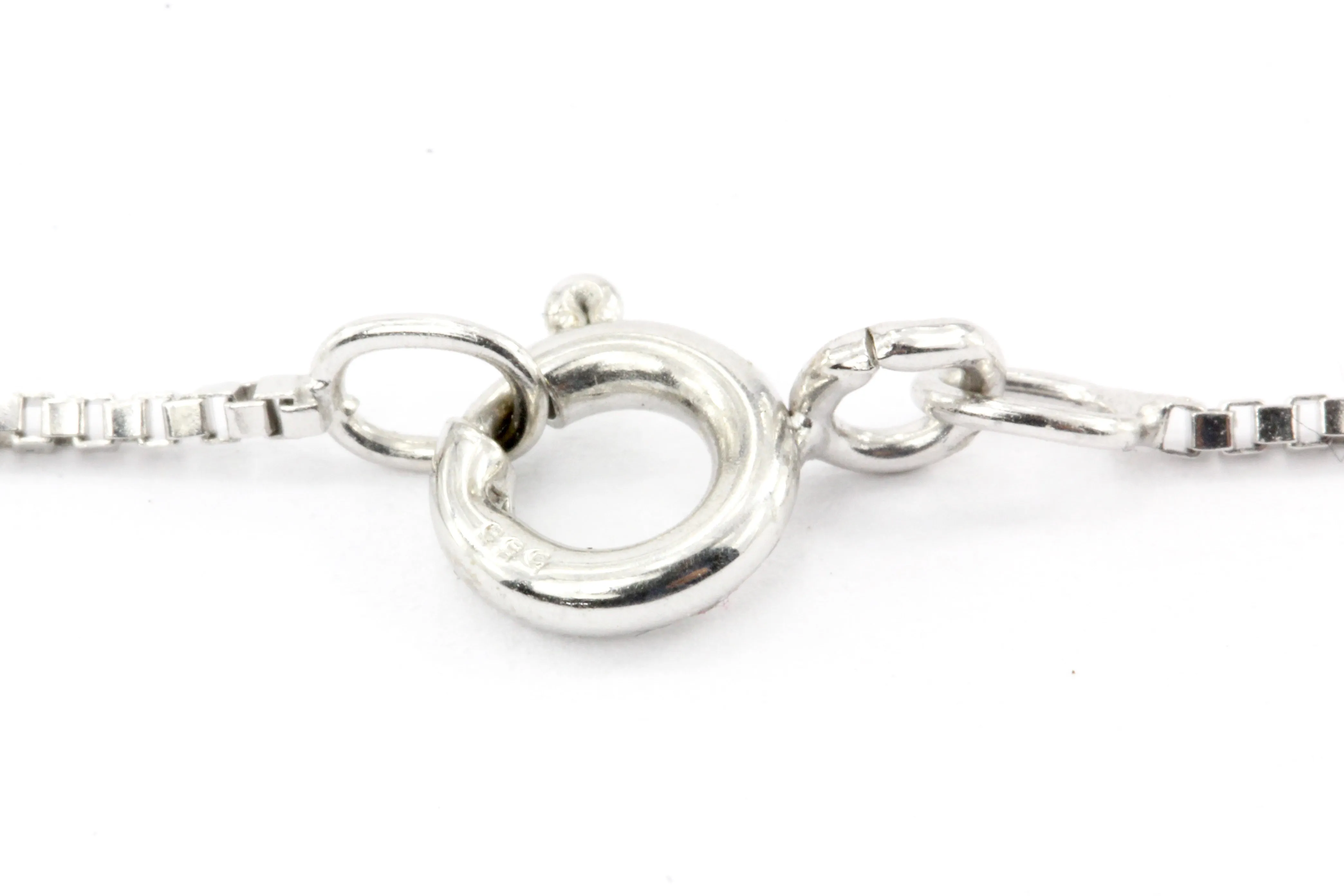 14K White Gold .3 CT Natural Sapphire and .1 CTW Diamond Pendant Necklace