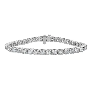 14K White Gold Diamond Bracelets