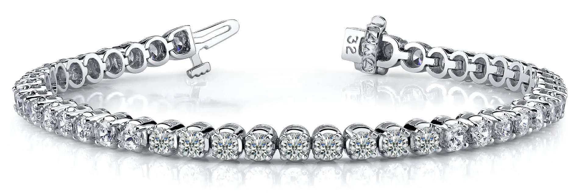 14K White Gold Diamond Bracelets