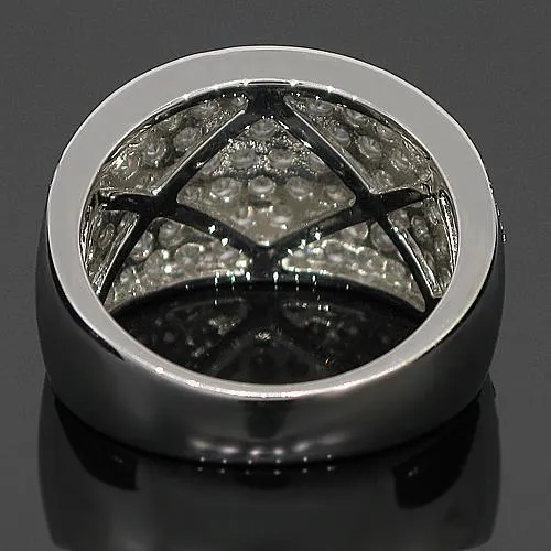 14K White Solid Gold Womens Diamond Wedding Ring Band 2.79 Ctw