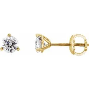 14K Yellow 1/2 CTW Diamond Earrings
