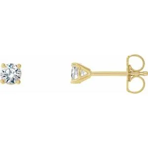 14K Yellow 1/4 CTW Natural Diamond 4-Prong Cocktail-Style Earrings