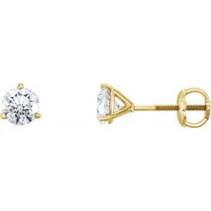 14K Yellow 3/4 CTW Diamond Earrings