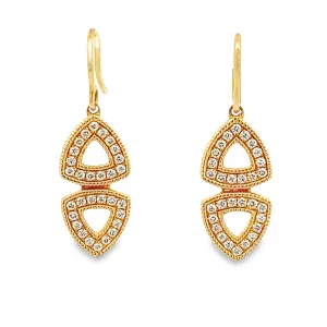 14k Yellow Gold Diamond Earrings