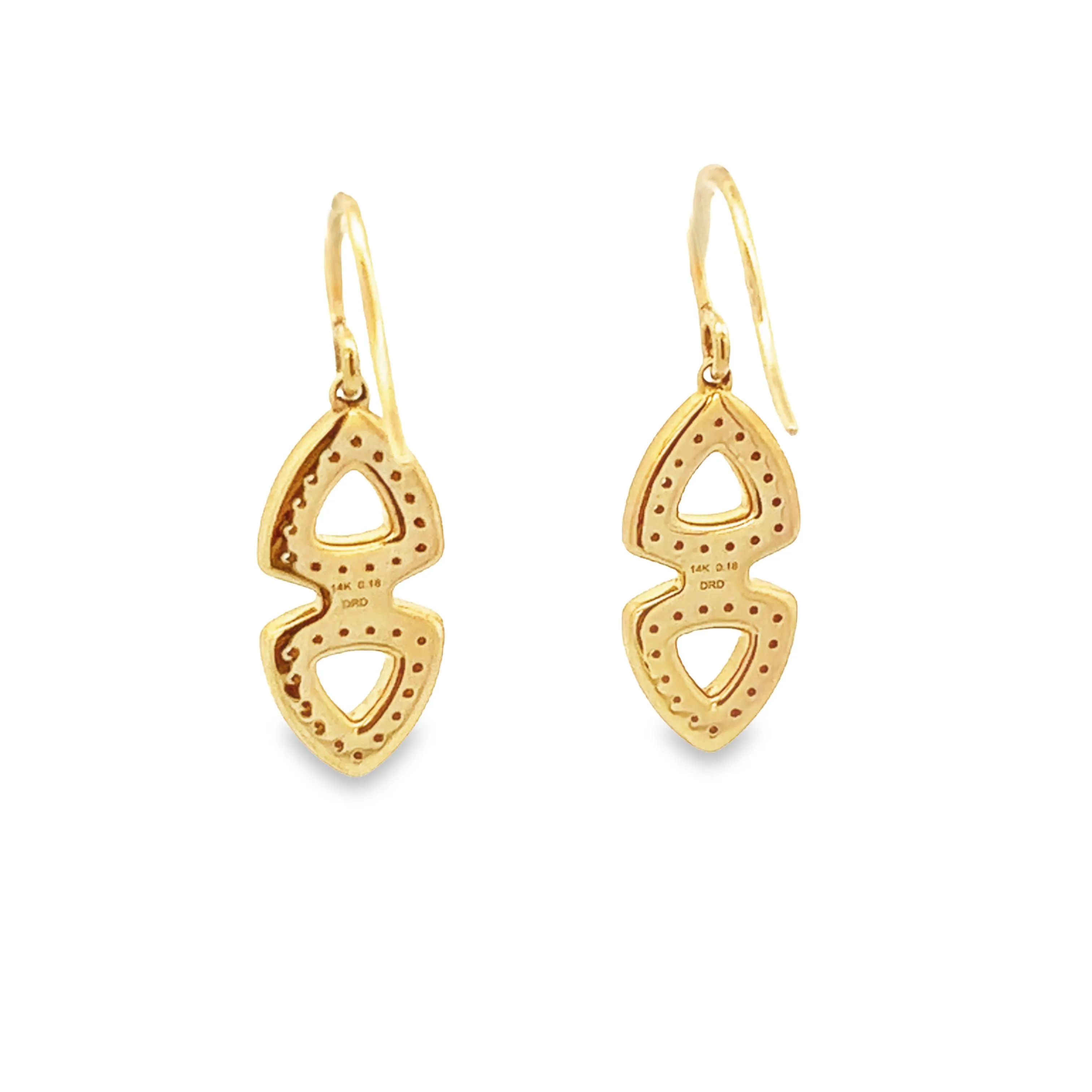 14k Yellow Gold Diamond Earrings