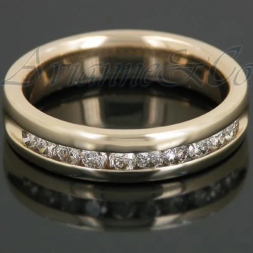 14K Yellow Solid Gold Womens Diamond Wedding Ring Band 0.41 Ctw