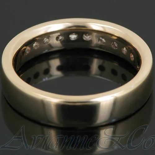 14K Yellow Solid Gold Womens Diamond Wedding Ring Band 0.41 Ctw