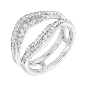 14KT White Gold & Diamond Classic Book Bridal Bells Engagement Ring  - 5/8 ctw