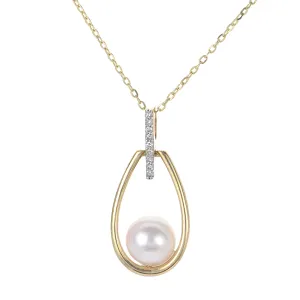 14KT Yellow Gold Akoya Pearl Pendant