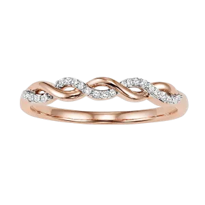14KTR Diamond Mixables Band Fashion Ring 1/20Ct