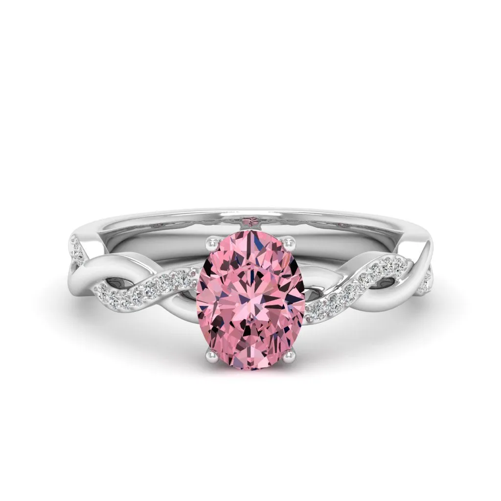 1.59 d.e.w cts Claudia Moissanite Ring