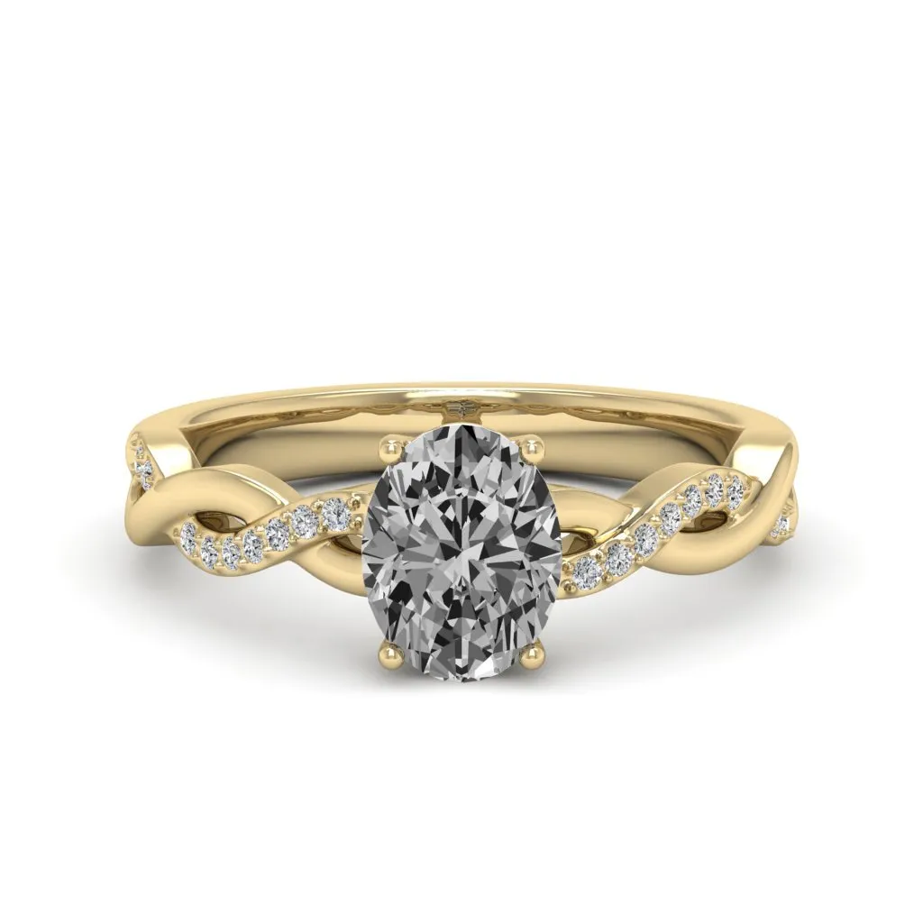 1.59 d.e.w cts Claudia Moissanite Ring