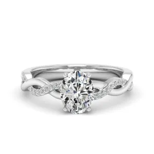 1.59 d.e.w cts Claudia Moissanite Ring