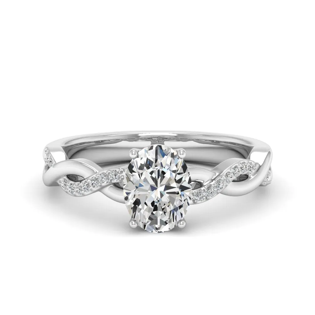 1.59 d.e.w cts Claudia Moissanite Ring