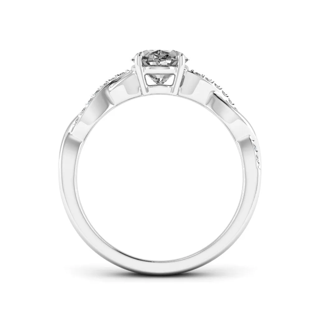 1.59 d.e.w cts Claudia Moissanite Ring