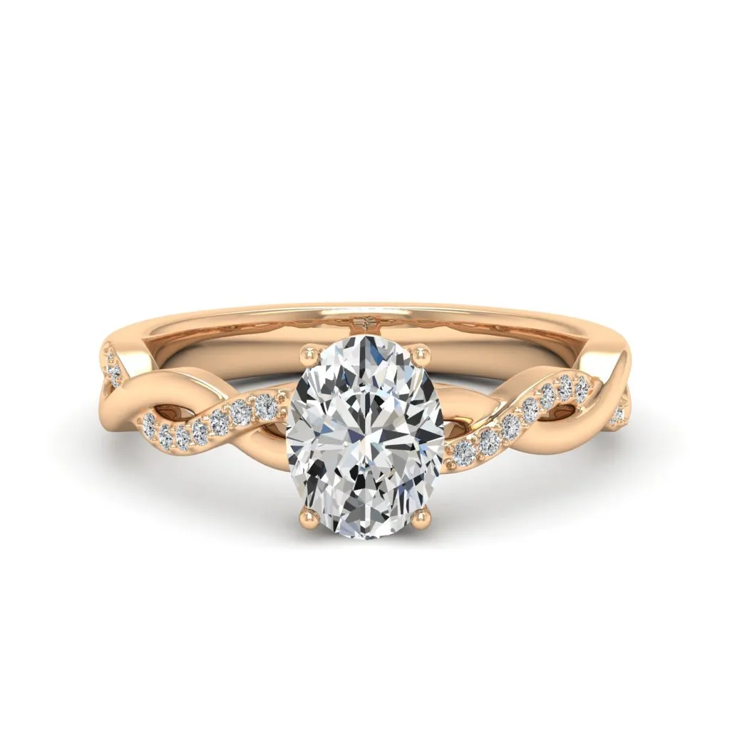 1.59 d.e.w cts Claudia Moissanite Ring