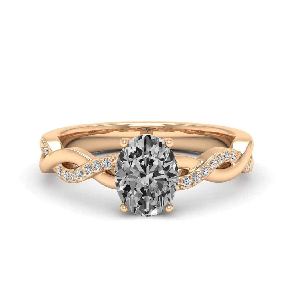 1.59 d.e.w cts Claudia Moissanite Ring