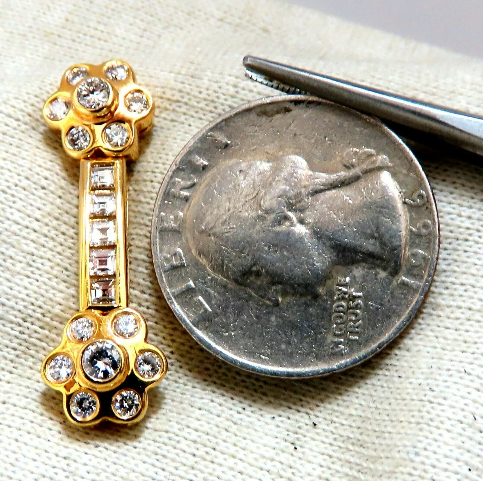 1.80ct Natural Round Diamond mini hoop earrings 14kt yellow gold Dime