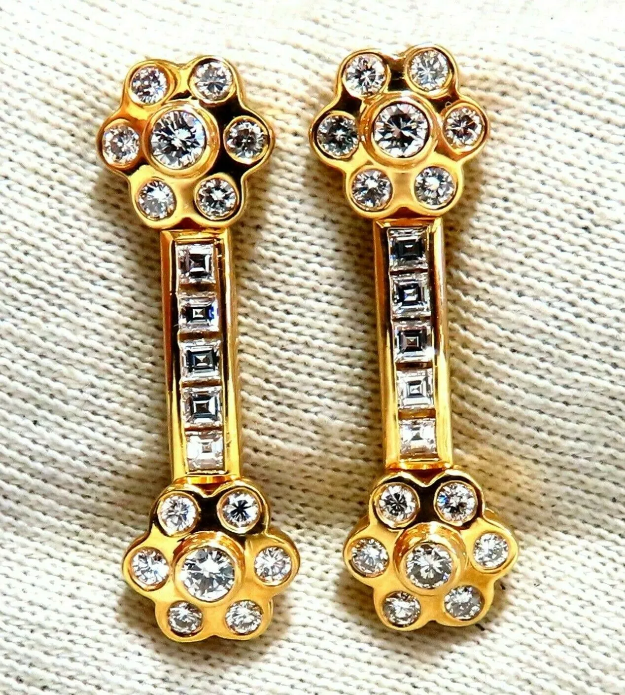 1.80ct Natural Round Diamond mini hoop earrings 14kt yellow gold Dime