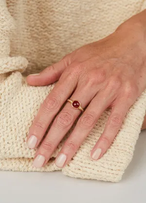 1.81cts Rose Cut Ruby Ring