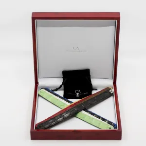 18k Alligator Cigar Custom Bracelets Gift Box Set