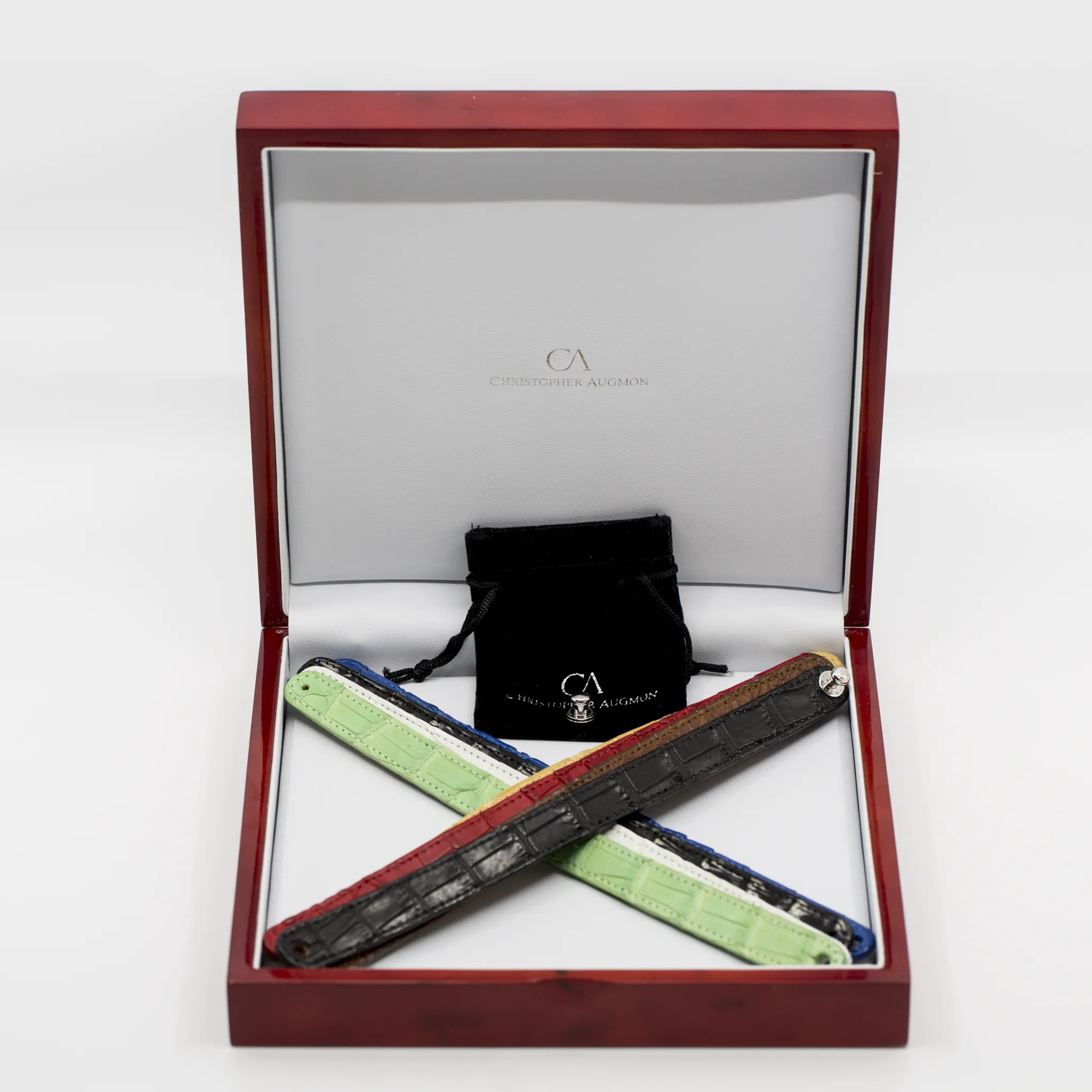 18k Alligator Cigar Custom Bracelets Gift Box Set