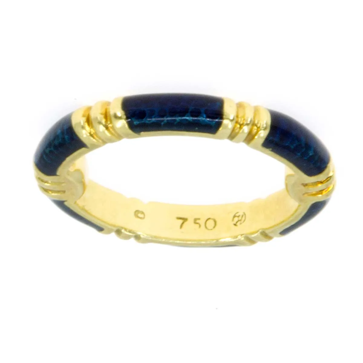 18k Enamel & Diamond Bridal Set