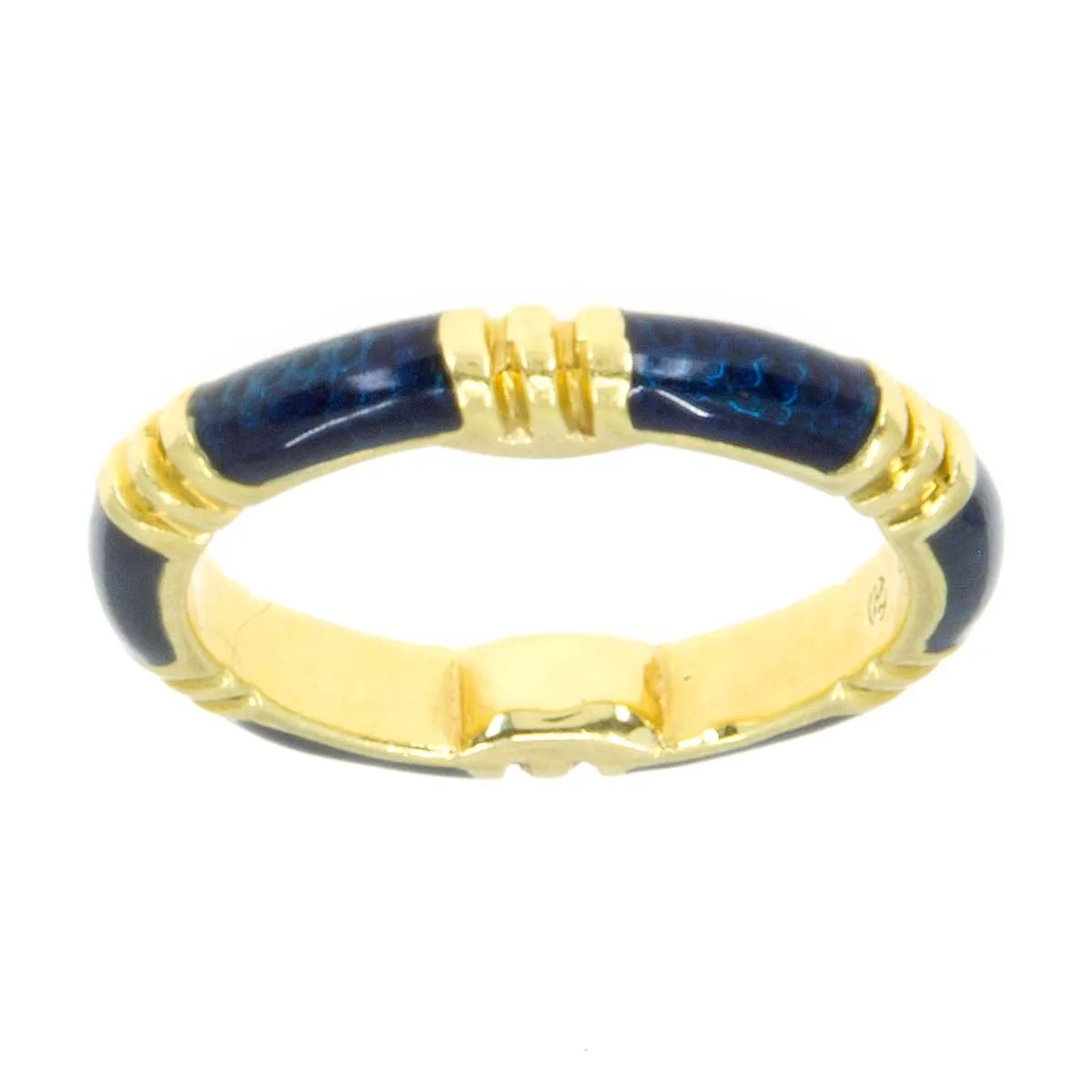 18k Enamel & Diamond Bridal Set