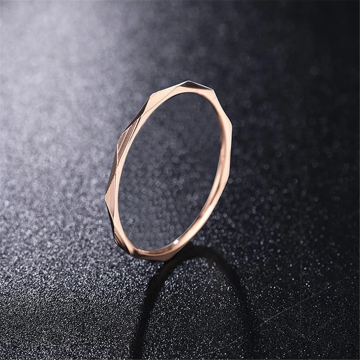 18K Rose Gold-Plated Cut Band