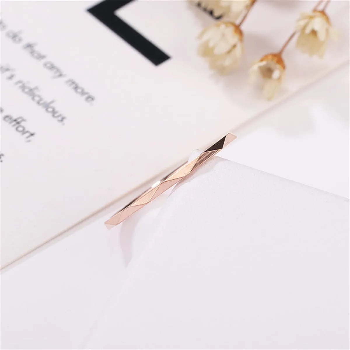 18K Rose Gold-Plated Cut Band