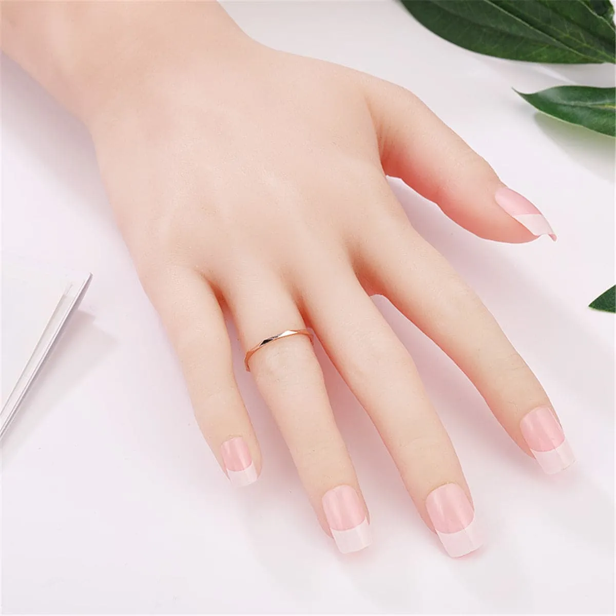 18K Rose Gold-Plated Cut Band