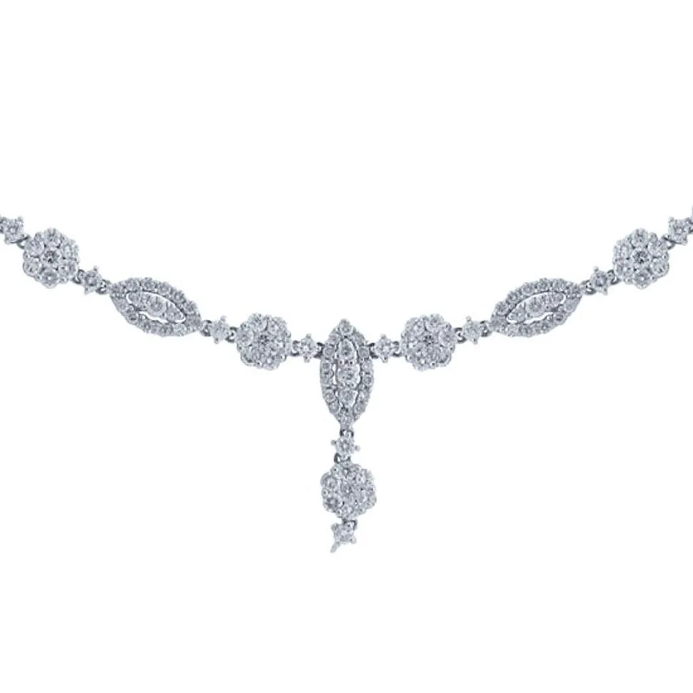18k White Gold Diamond Necklace - 5.07ct V0102