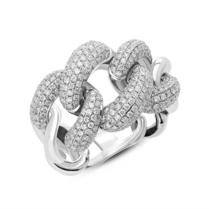 18K White Gold Lady's Ring V0306