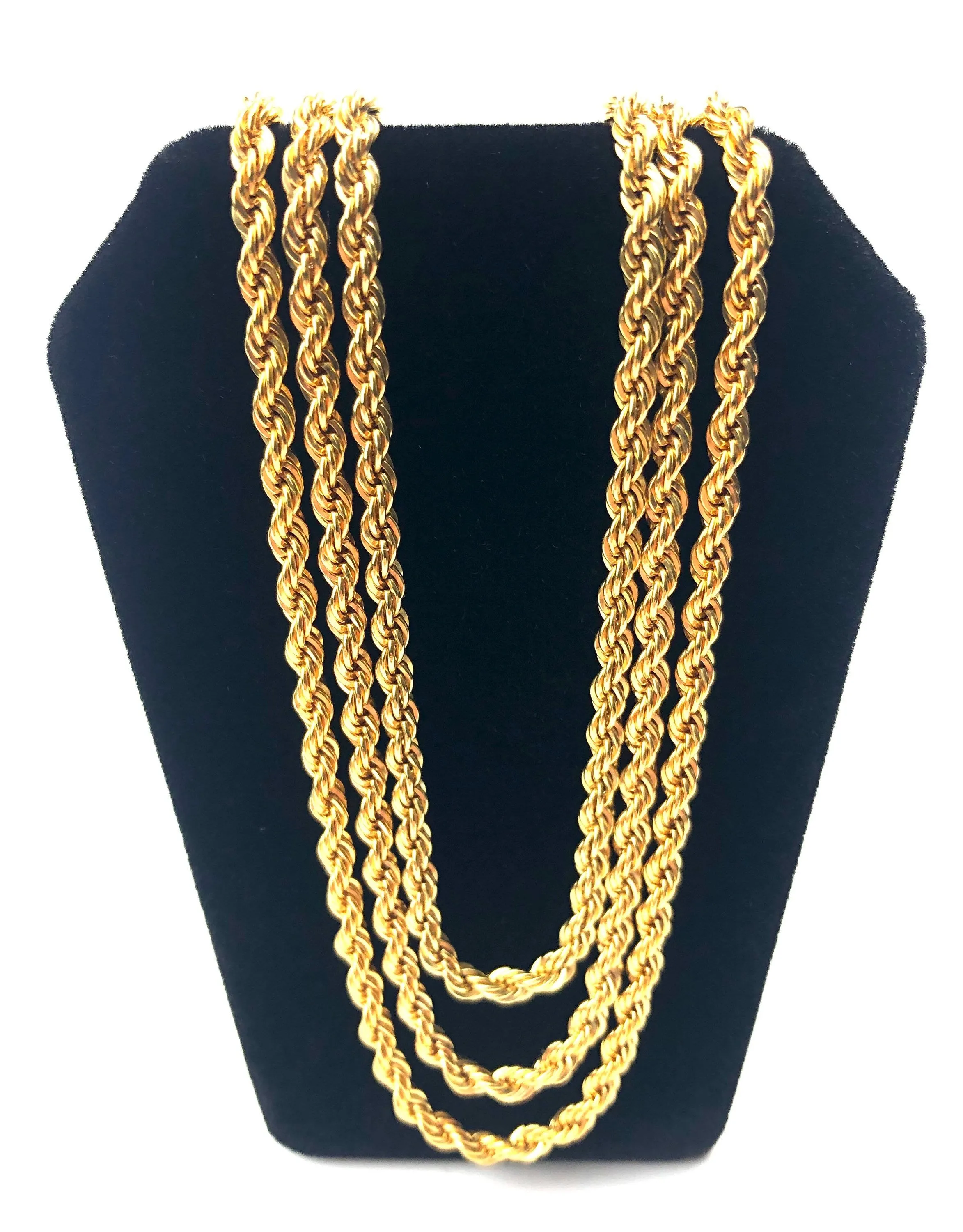 18", 20", 22" 14K Gold Fill French Rope Chain Necklaces, 3mm