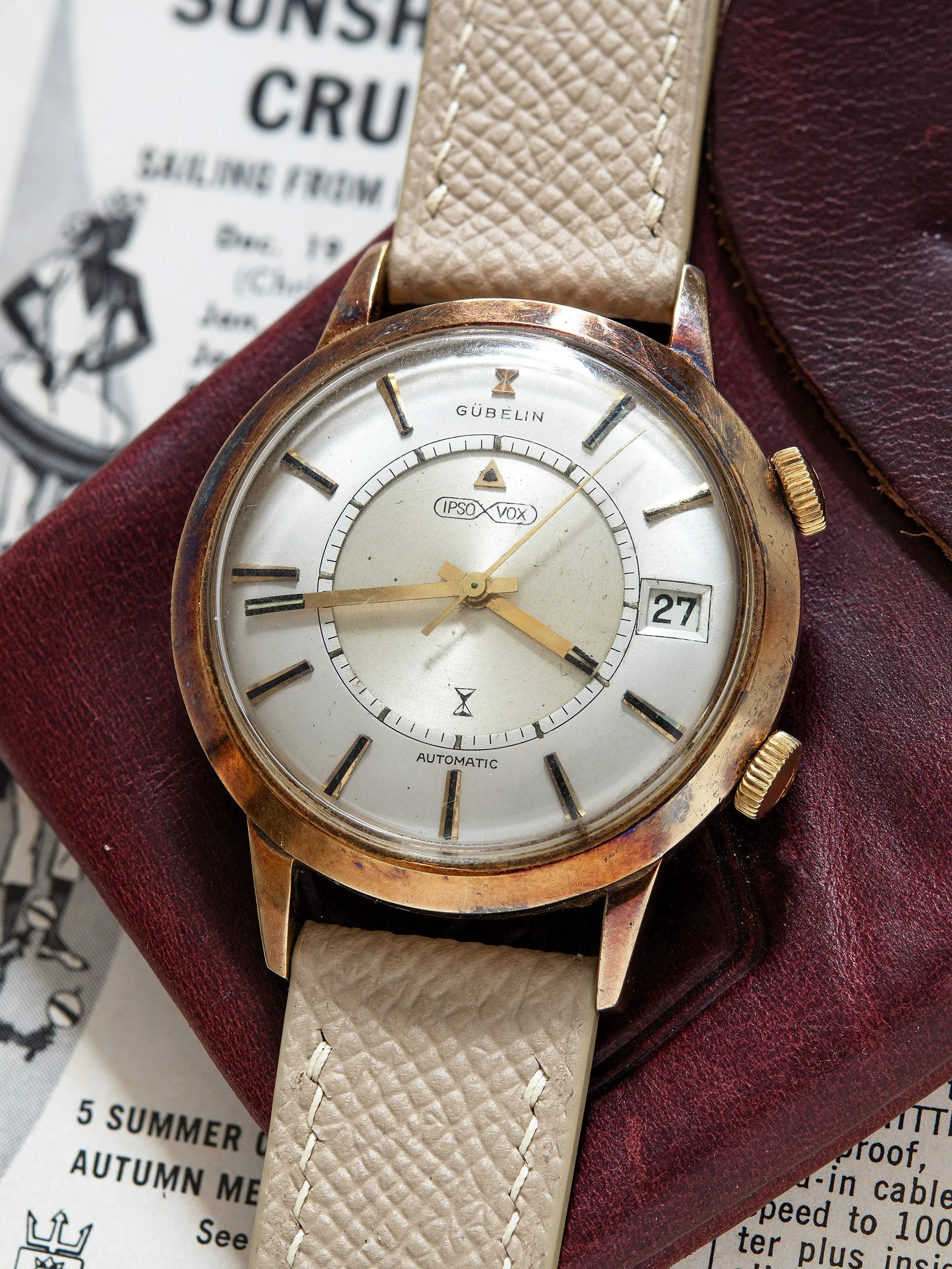 1960s Gubelin Ipso-Vox Alarm (Ref. 855) "Gold-Plated"
