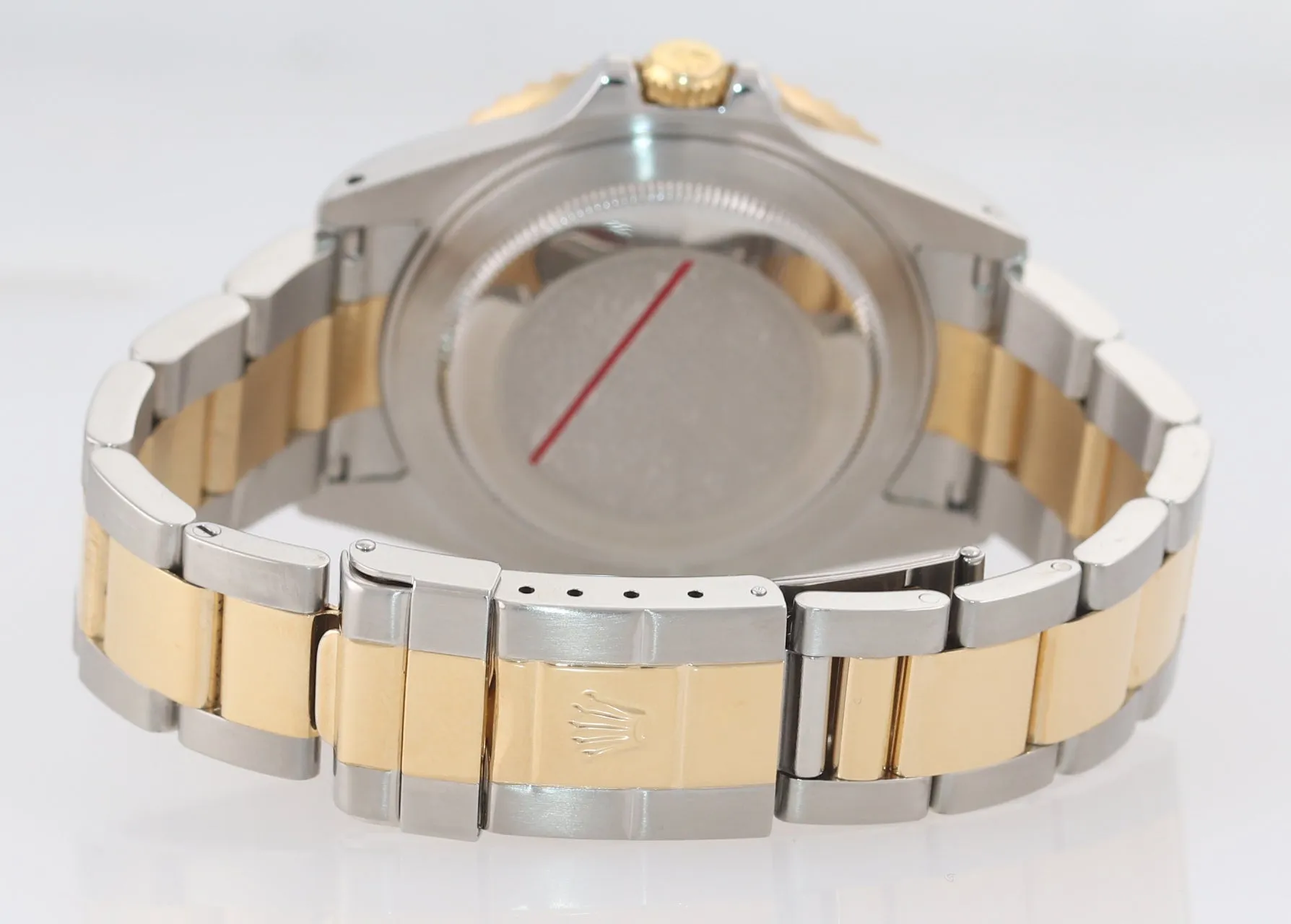 2002 Rolex GMT-Master II 16713 Two-Tone Gold Steel Date Black SEL 40mm Watch Box
