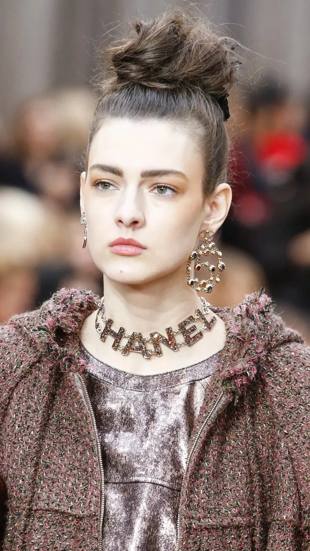 2018A Camellia Chain Drop Earrings