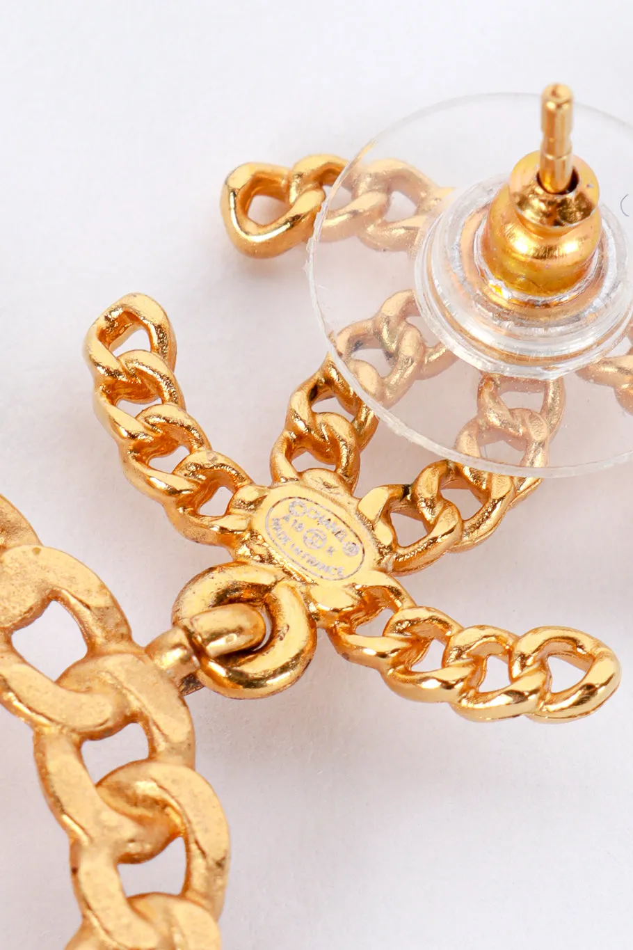 2018A Camellia Chain Drop Earrings
