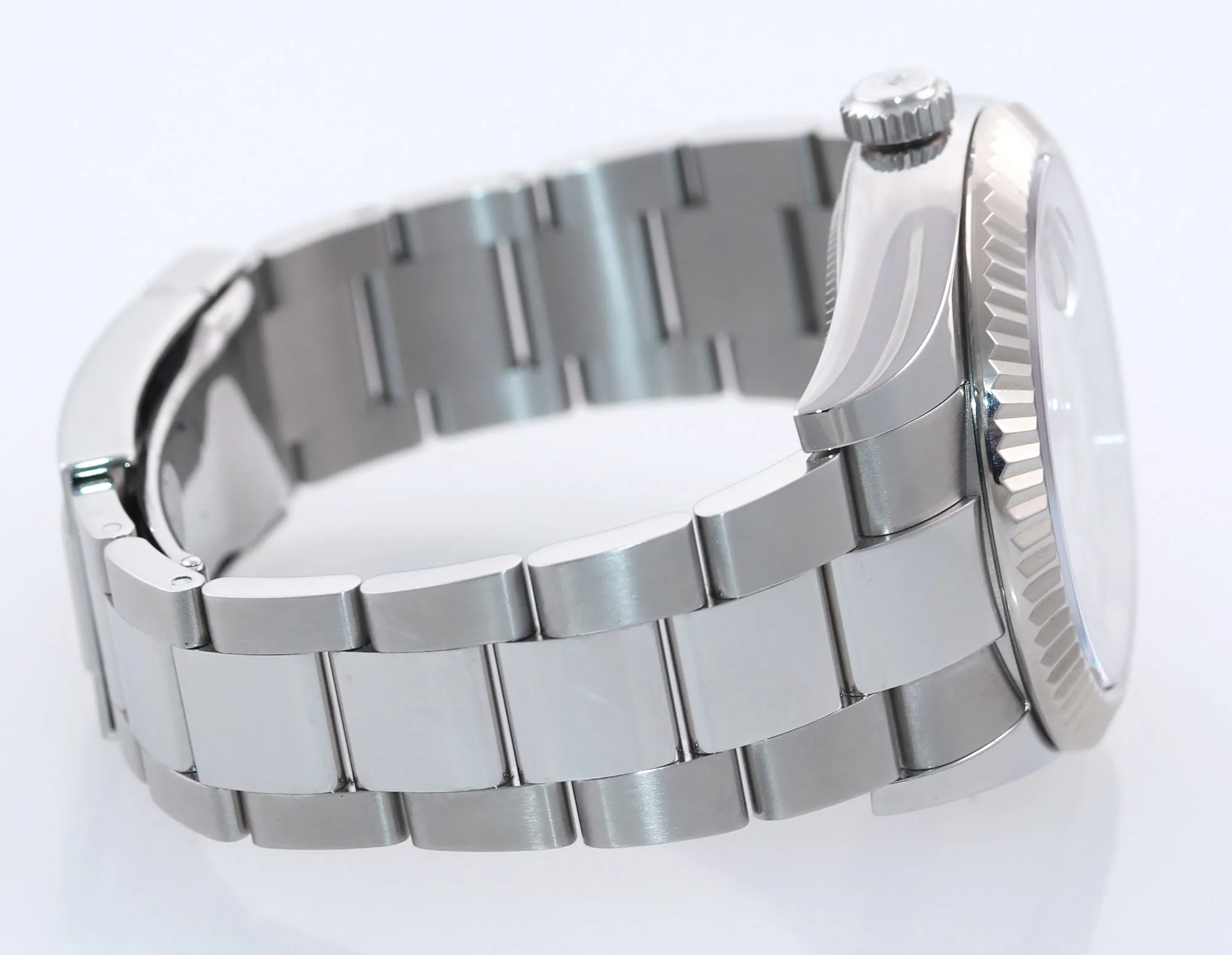 2021 Rolex Sky-Dweller Steel White Gold Fluted Bezel White 326934 42mm Watch