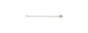 2.25" Ext w/6.0mm Puffed Heart, Sterling Silver.#5021004