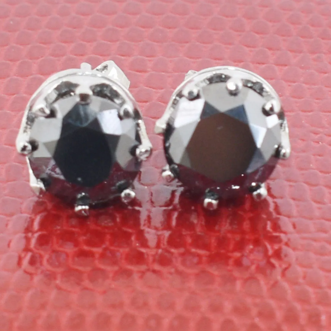 3 Ct AAA Certified Black Diamond Solitaire Studs in Prong Style. Amazing Collection & Great Look