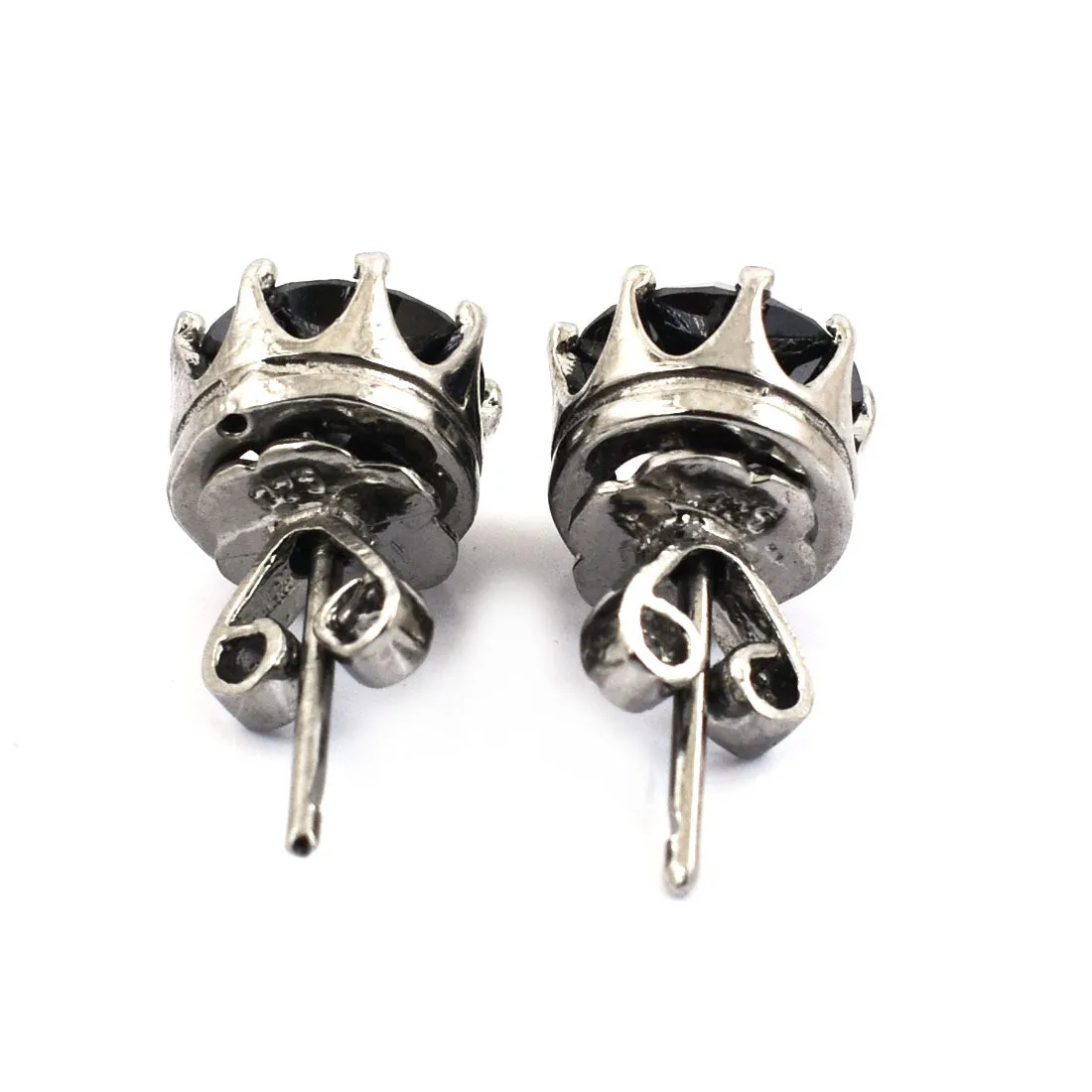 3 Ct AAA Certified Black Diamond Solitaire Studs in Prong Style. Amazing Collection & Great Look