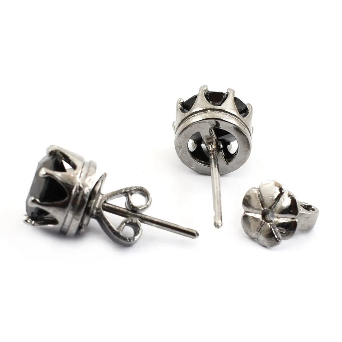 3 Ct AAA Certified Black Diamond Solitaire Studs in Prong Style. Amazing Collection & Great Look