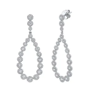 3.01CT DIAMOND OVAL DANGLE EARRING