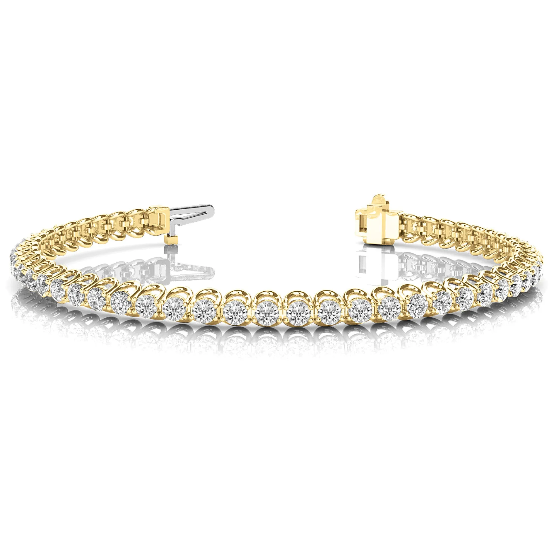 4.00 ctw Round Diamond Tennis Bracelet Four Prong Set
