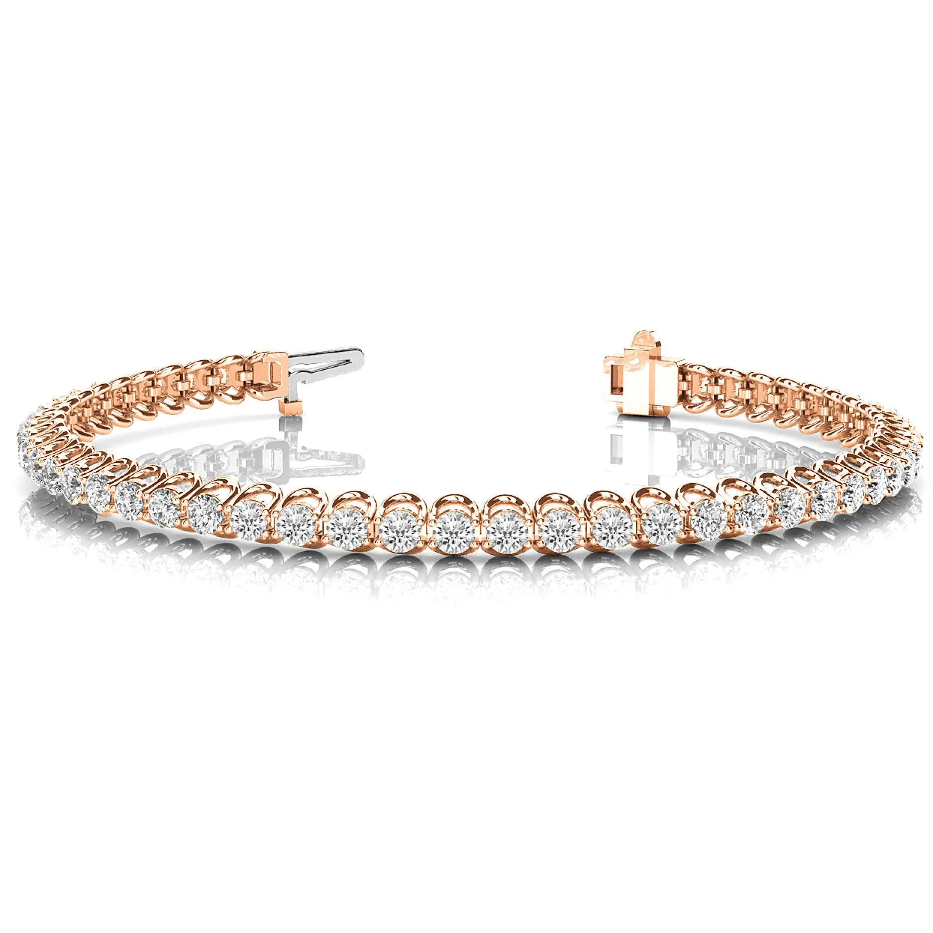 4.00 ctw Round Diamond Tennis Bracelet Four Prong Set