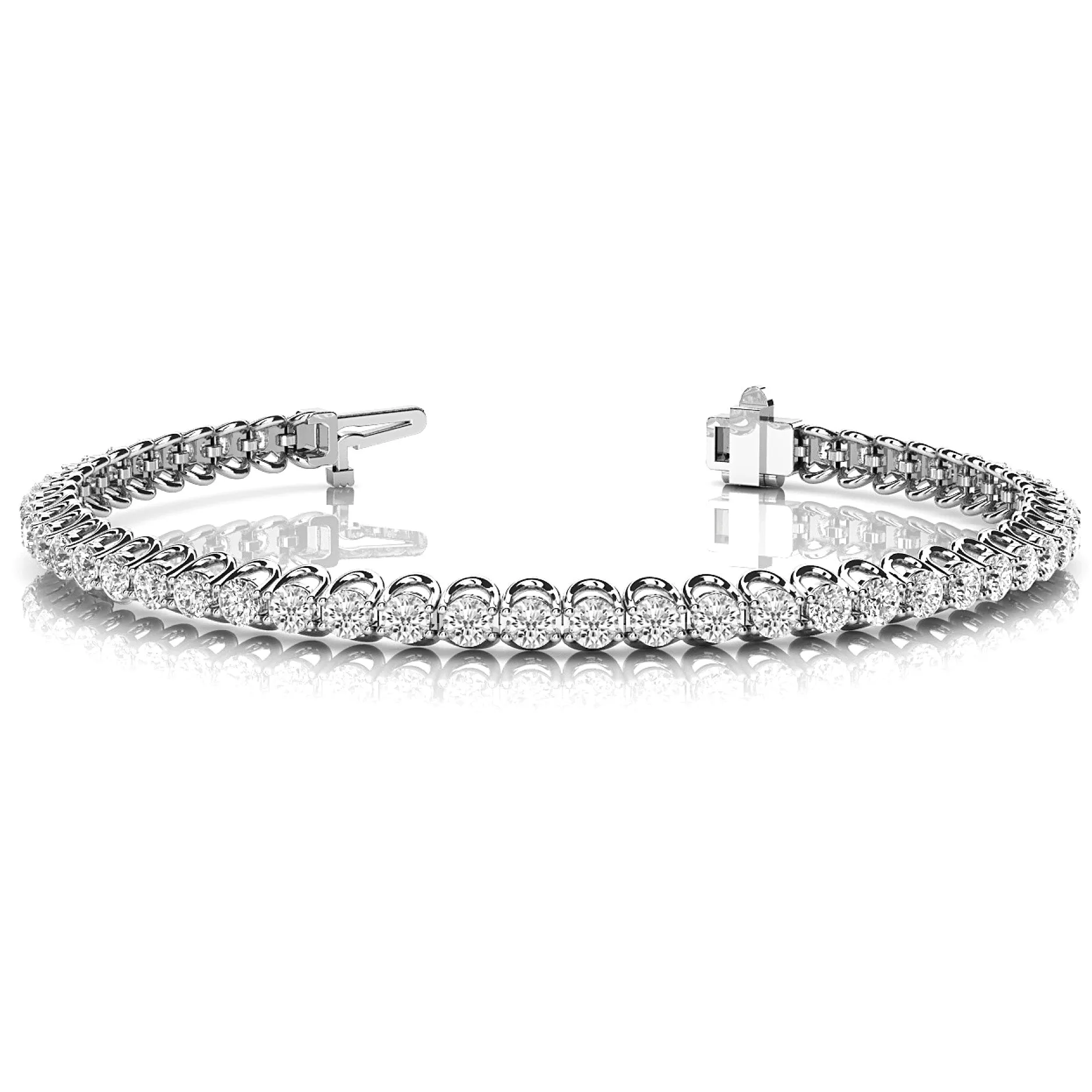 4.00 ctw Round Diamond Tennis Bracelet Four Prong Set