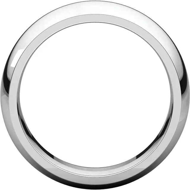5 mm White Gold Comfort Fit Classic Wedding Band
