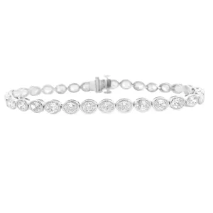 6.65ct 18k White Gold Diamond Bracelet