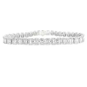 6.82ct 18k White Gold Diamond Bracelet